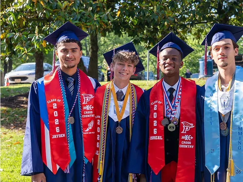 Students from the class of 2026 at graduation